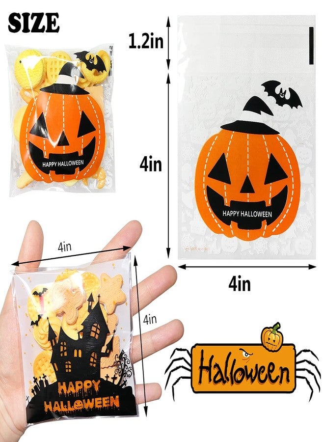 HADDIY Halloween Small Cellophane Candy Bags,300 Pcs Self Adhesive Clear Cookie Treat Bags for Kids Halloween Party Favor and Gift Packing - Image 2